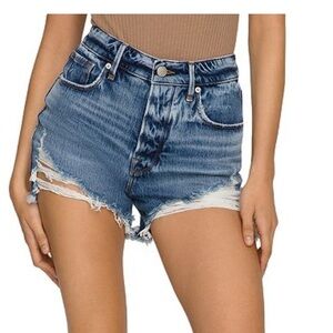 Good American Bombshell Cutoff Denim Shorts NWT Sz 4/27